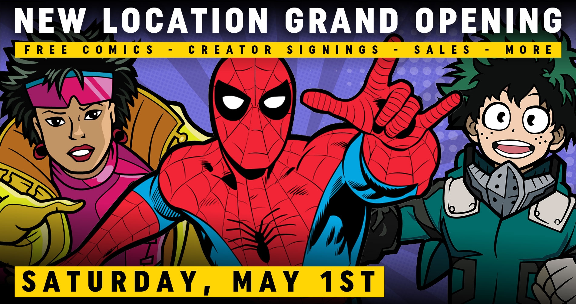 SATURDAY, MAY 1, 2021 AT 10 AM EDT-New Location Grand Opening: The Collective: A Comic & Game Community