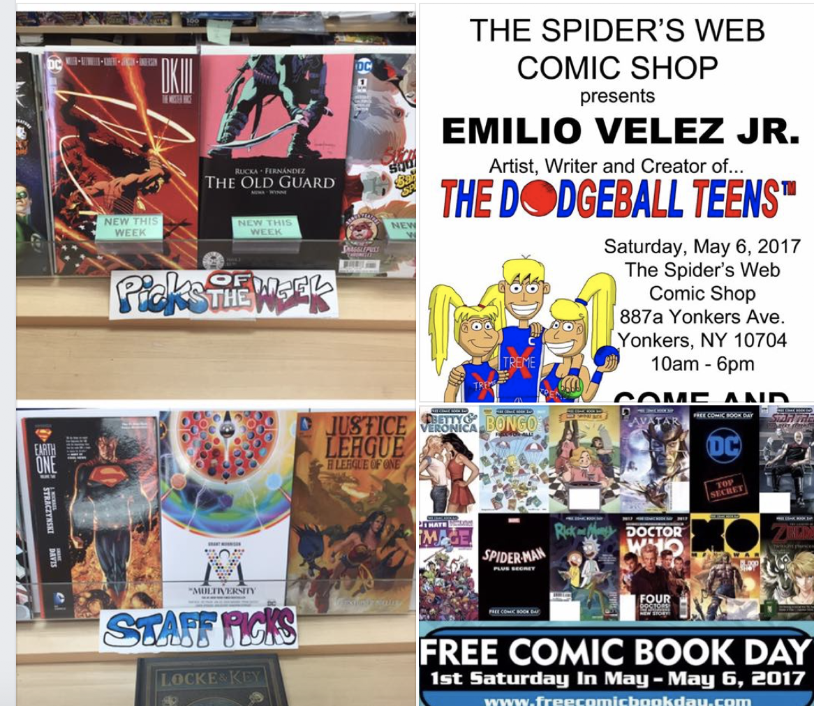 Dennis  Knight Will be in ?Yonkers at The SPIDER WEB for FREE COMIC BOOK SATURDAY