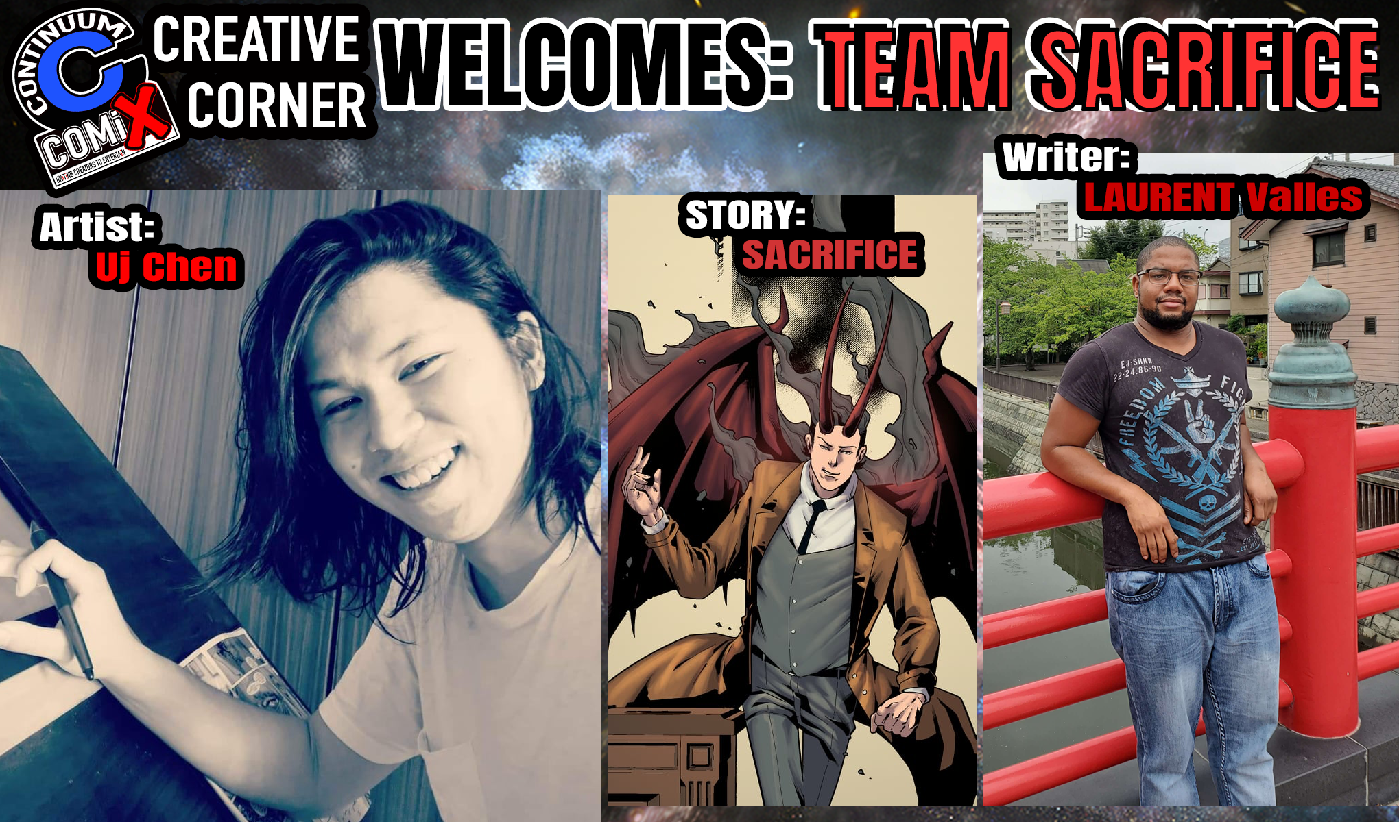 The Continuum’s Creative Corner hosts the Creative TEAM behind Sacrifice Issue #1